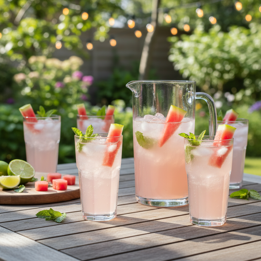 watermelon mint vodka spritzer illustration 4